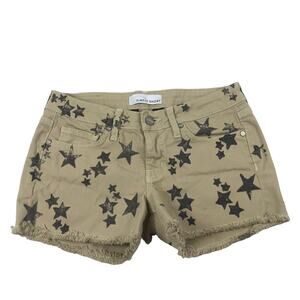 star shorts tan and black Frayed Hem made in usa Size 25‎